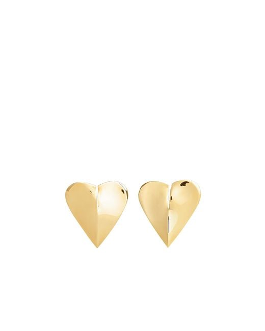 Alaïa Metallic Alaïa Le Coeur Heart-Shaped Polished Earrings