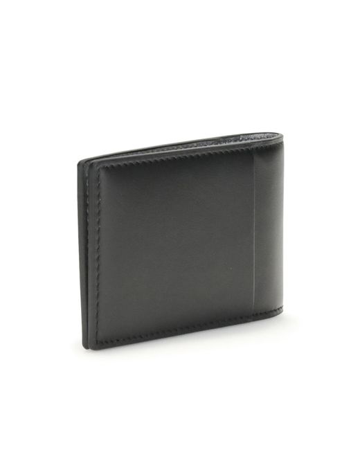 Maison Margiela Black Logo-Printed Tonal Stitch Cardholder for men