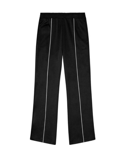 DIESEL Black P-Locking-Do Contrast Piping Track Pants for men