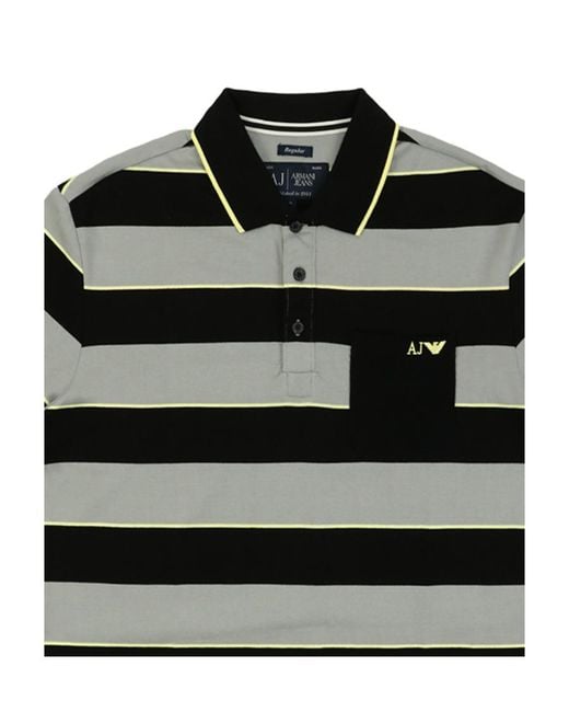 Armani Jeans Black Logo Details Polo Shirt for men