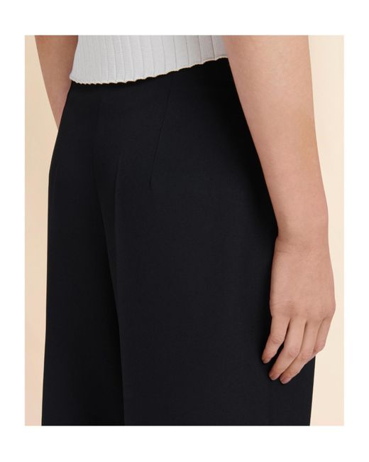 Marni Black Wide-Leg Cropped Trousers