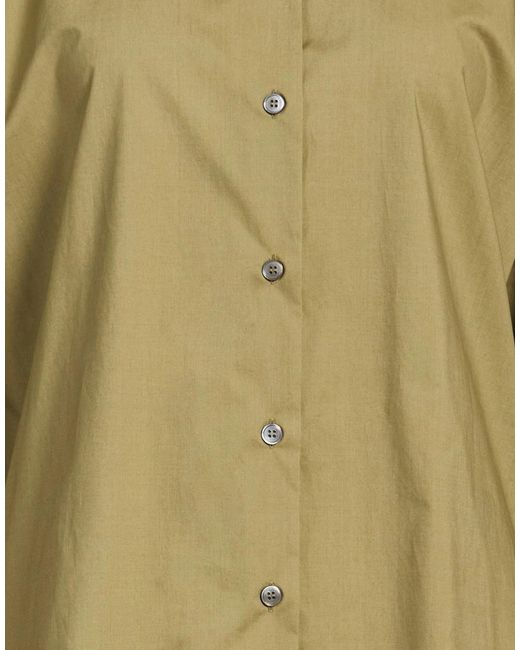 MM6 by Maison Margiela Green Minimal Solidcolor Longsleeve Shirt