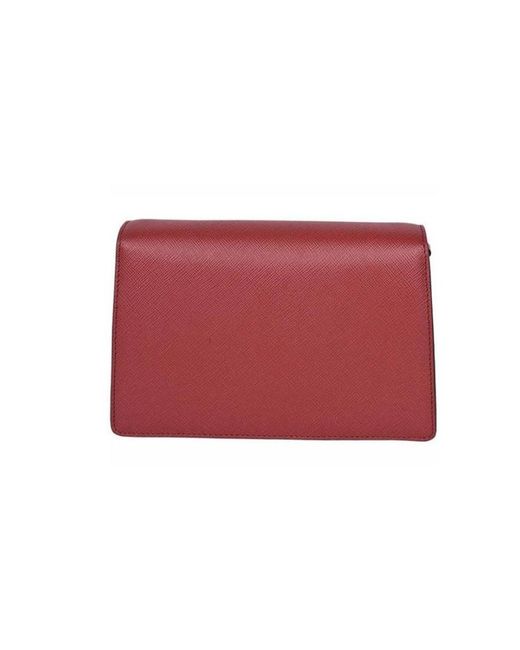 Prada Red Flip Logo Shoulder Bag