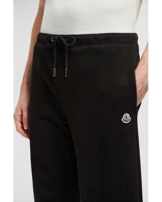 Moncler Black Logo Patch Drawstring Sweatpants for men