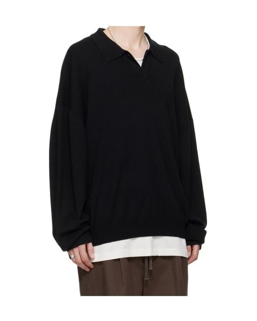 Fear Of God Black Signature 90S Logo-Embroidered Polo Shirt for men