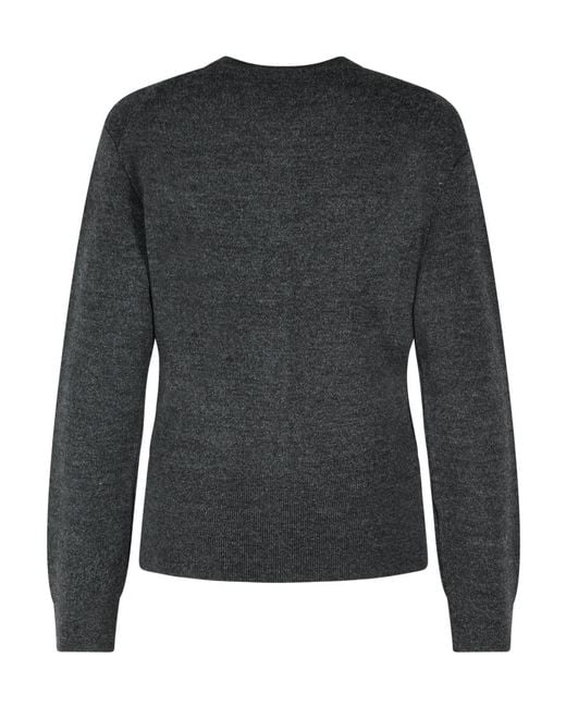 Closed Black Ribbed Crew Neck Cardigan