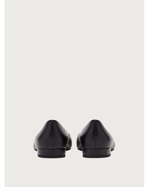 Ferragamo Brown Logo Flats