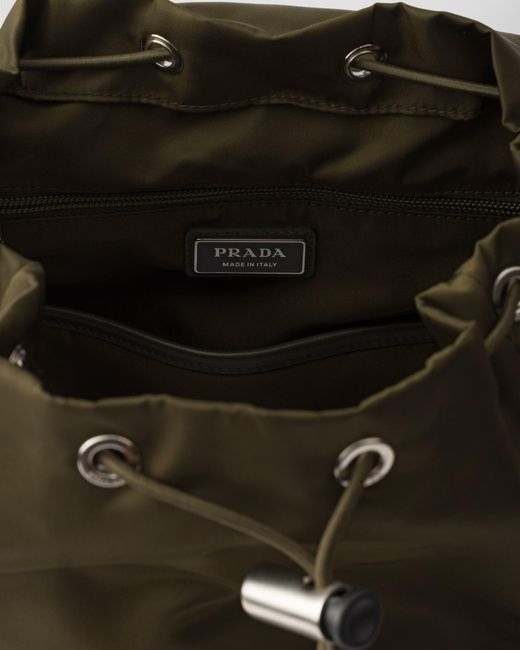 Prada Black Re-Nylon And Suede Backpack for men