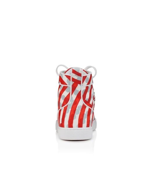 Christian Louboutin Red Round Toe High Top Casual Shoes for men