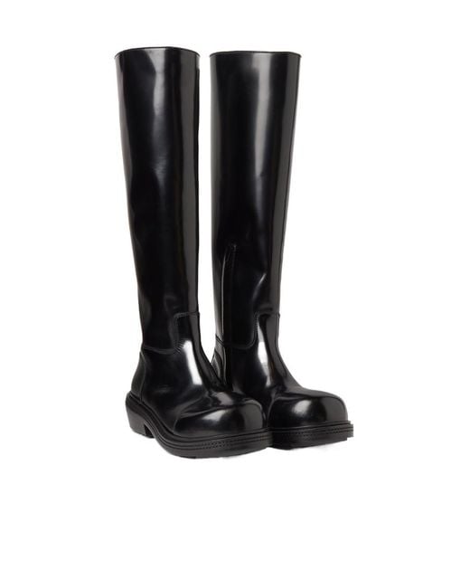 Bottega Veneta Black Fireman Boots