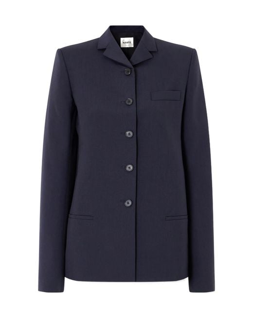 Khaite Blue Celton Wool Casual Jacket