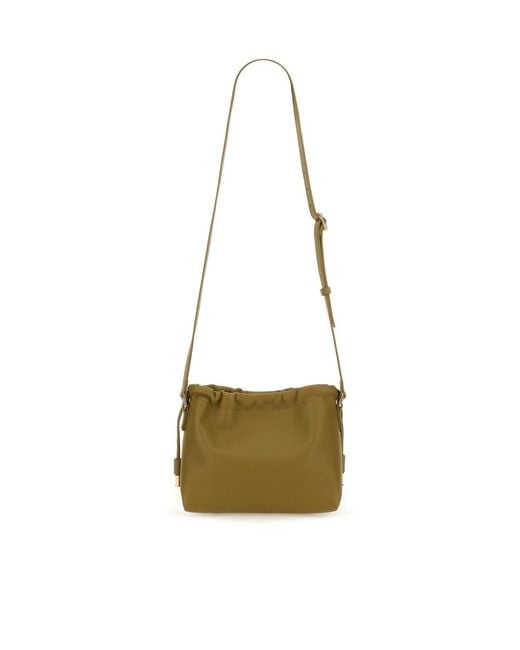 A.P.C. Metallic Ninon Logo Embossed Mini Shoulder Bag