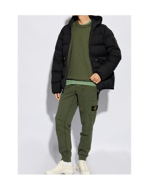 Stone Island Black Down Jackets for men