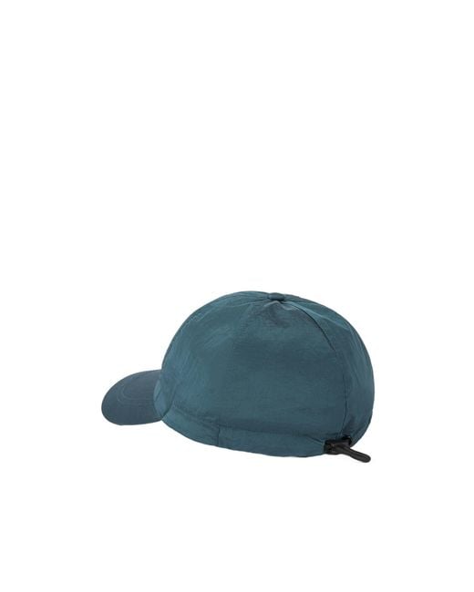 Stone Island Blue Logo Embroidered Curved Peak Baseball Cap for men