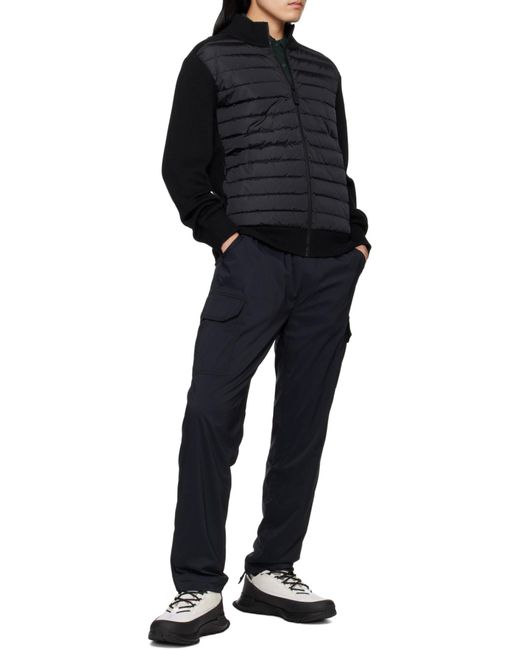 Canada Goose Black Logo Patch Drawstring Cargo Trousers for men