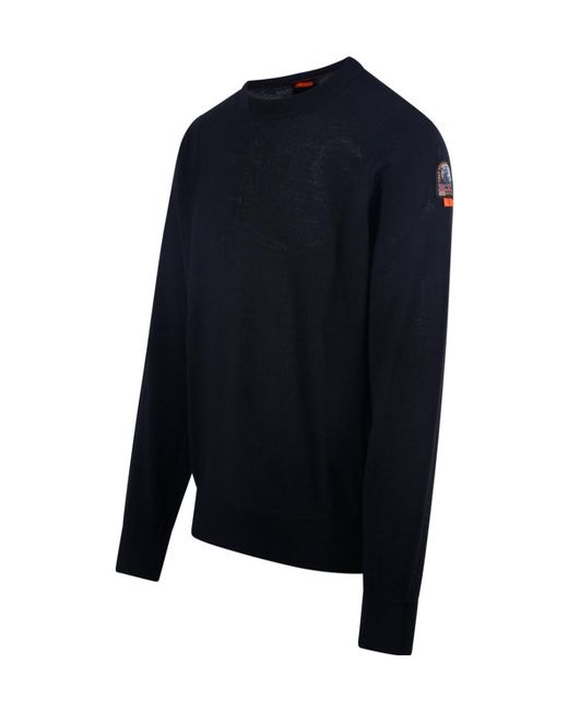 Parajumpers Blue Wool Knitted Pullover for men
