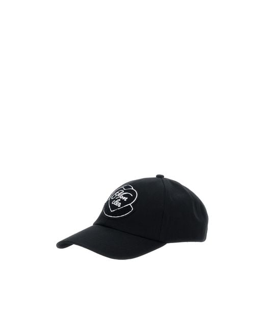 Moncler Black Patterned Hat