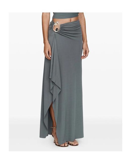 Christopher Esber Gray Asymmetrical Skirt
