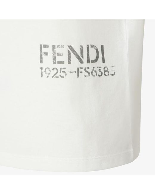 Fendi White Ivory Jersey T-Shirt
