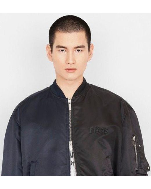 Dior Blue And Judy Blame Bomber Jacket for men