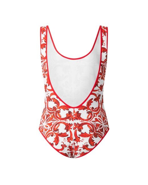 Dolce & Gabbana Red Simple Swimsuit