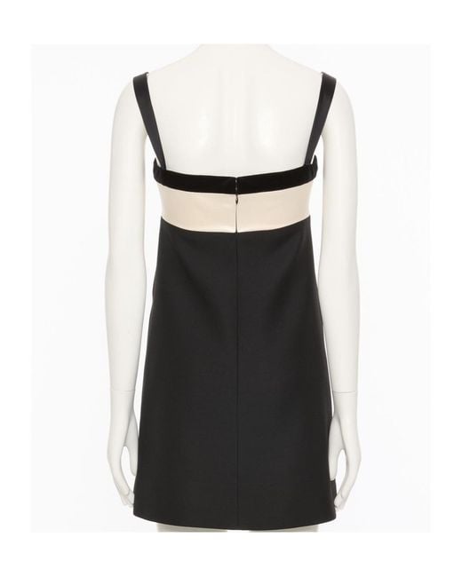Valentino Black Embroidered Crepe Couture Short Dress