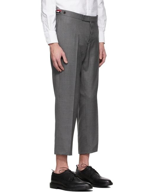 Thom Browne Gray Slim-Cut Single-Breasted Suit for men