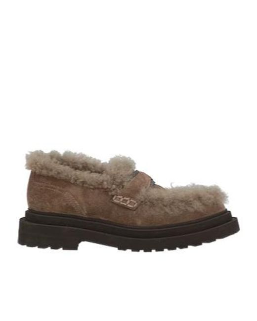 Brunello Cucinelli Brown Roundtoe Loafers