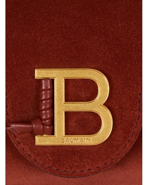 Balmain Red Suede B-Buzz 17 Mini Bag