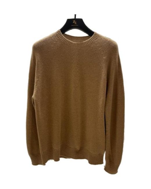 Jil Sander Brown Round-Collar And Long-Sleeved Sweater for men