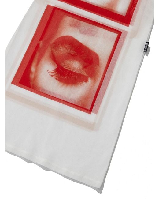 Jean Paul Gaultier White Eye Print Mini Dress