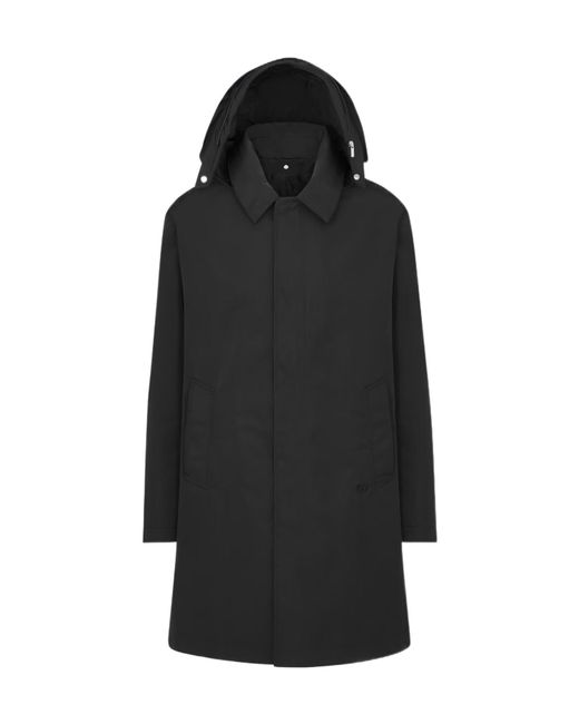 Dior Black Homme Collared Trench Coat for men