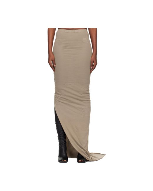 Rick Owens Natural Concordians Soft Edfu Skirt