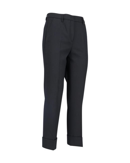 Incotex Blue Cuffed Trousers