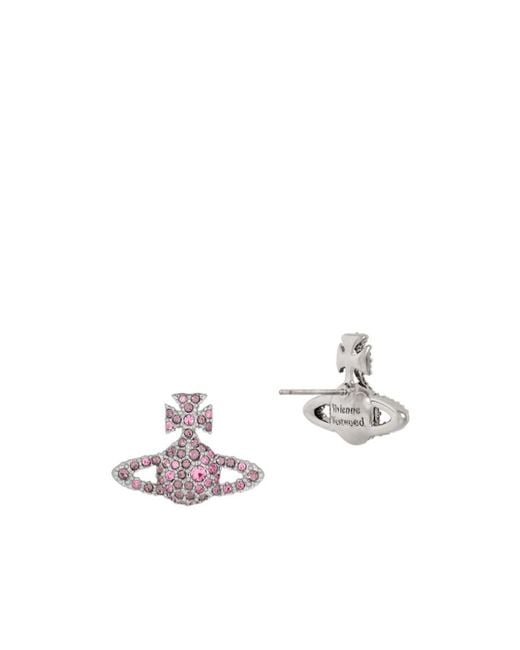 Vivienne Westwood Pink Grace Bas Relief Orb Stud Earrings