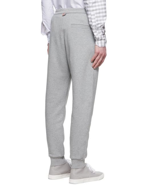 Thom Browne Gray Rwb Stripe Track Pants for men