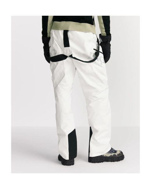 Dior White And Descente Ski Pants With Suspenders for men