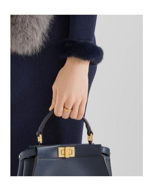 Fendi Metallic Forever Embellished Ring