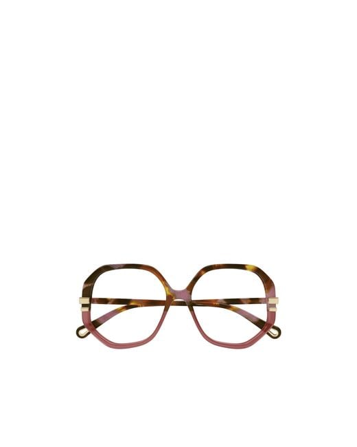 Chloé White Chloé Eyewear Rectangular Frame Glasses