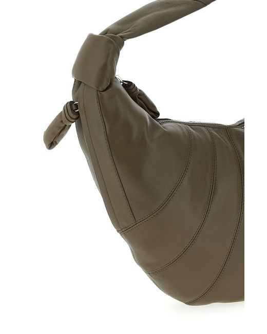 Lemaire Brown Fortune Croissant Zipped Shoulder Bag
