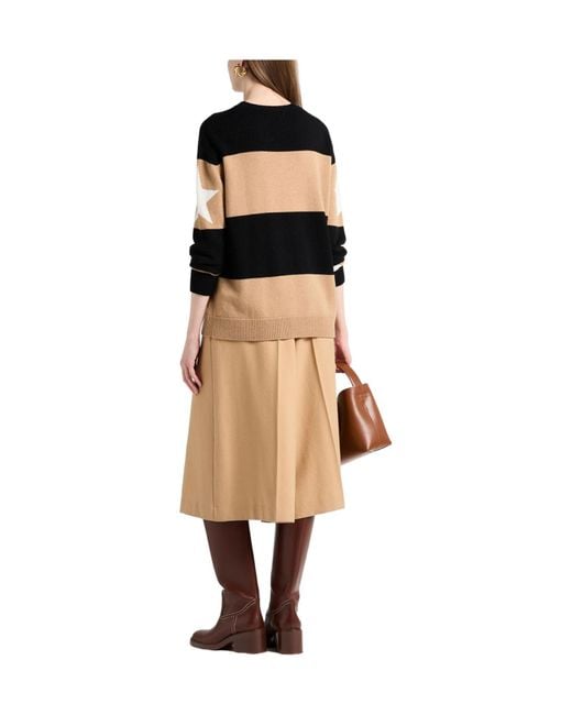 Max Mara Black Striped Lightweight Knitted Sweater