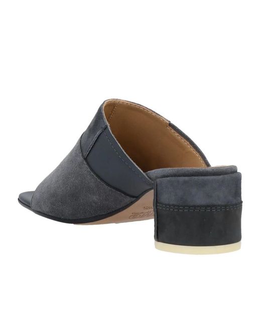 MM6 by Maison Margiela Blue Solid-Colored High-Heeled Sandals