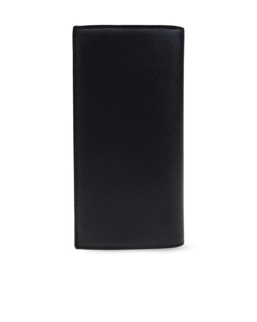 Bally Blue Logo Plaque Striped Bi-Fold Wallet
