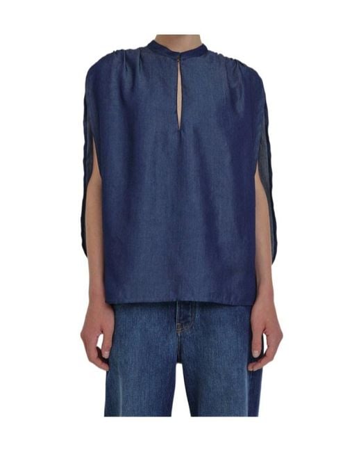 DARKPARK Blue Tracy Sleeveless Blouse