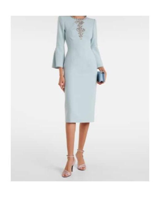 Jenny Packham Blue Margot Crystal-Embellished Gown