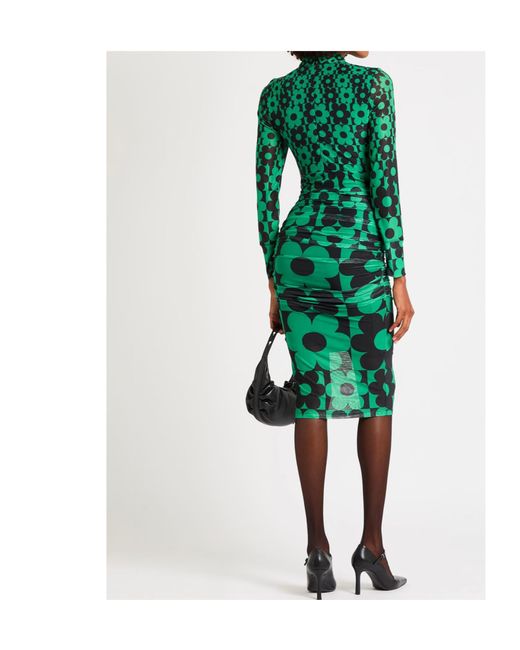 Farm Rio Green Long-Sleeved Dress