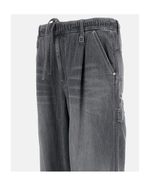 Wooyoungmi Gray Pleated Jeans for men