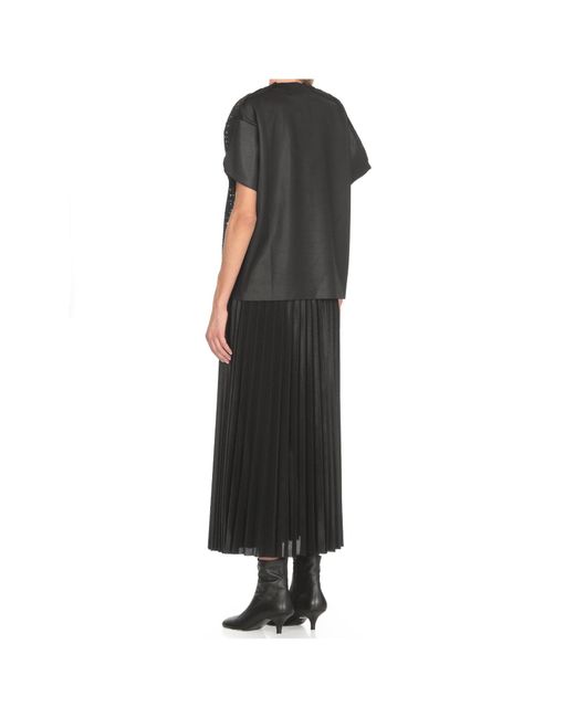 Junya Watanabe Black Open-Knit Short Sleeved T-Shirt