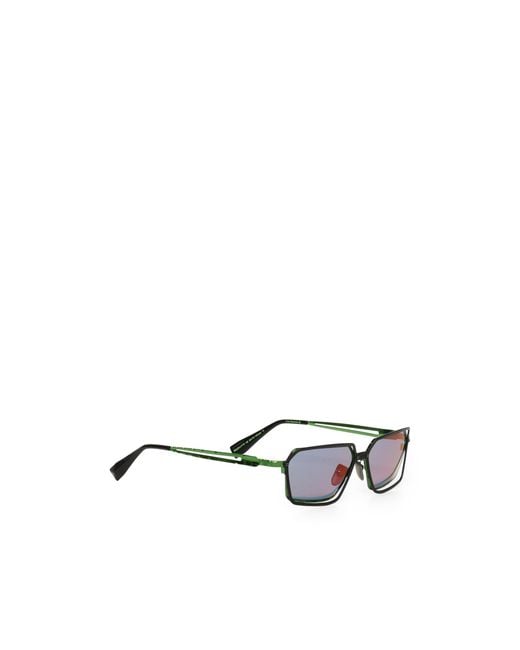 Kuboraum White Geometric Sunglasses for men