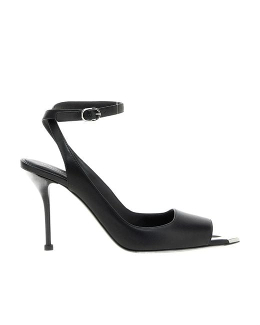 McQueen Black Punk Sandals